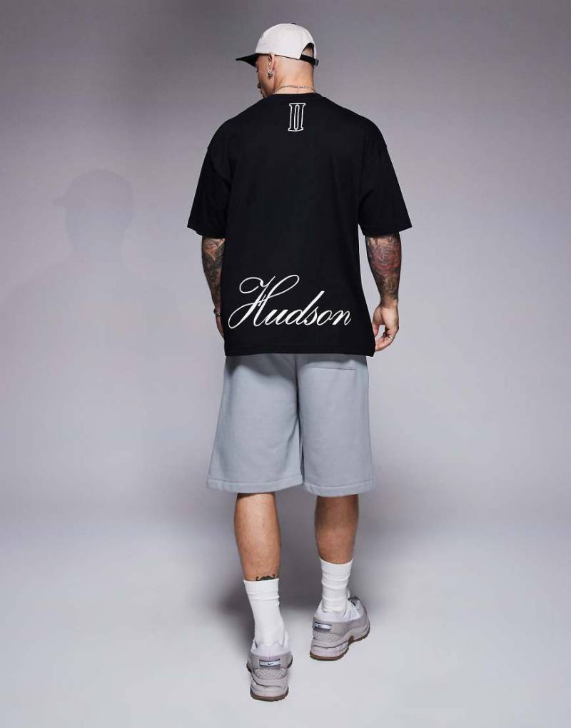 ASOS DESIGN - Oversize-T-Shirt in Schwarz mit Text-Grafikprints von ASOS DESIGN