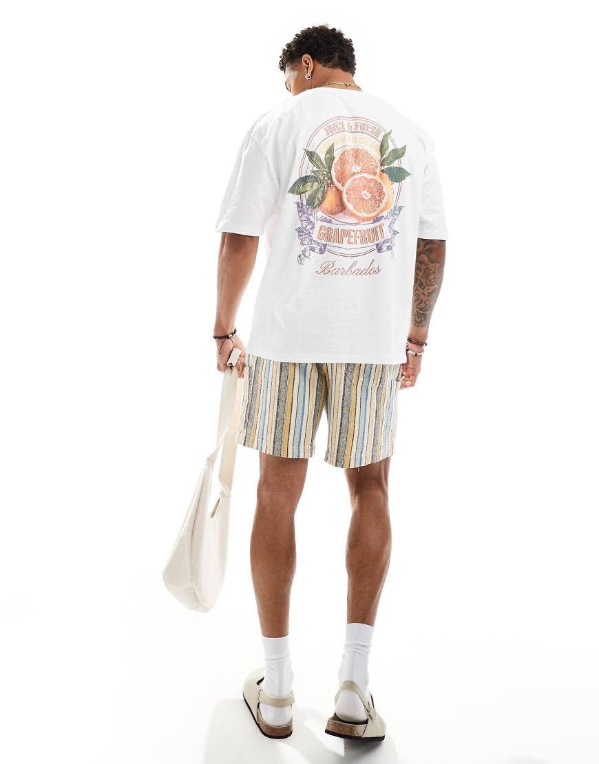 ASOS DESIGN - Oversize-T-Shirt in Weiß mit Grapefruit-Rückenprint ASOS DESIGN - Oversize-T-Shirt in Weiß mit Grapefruit-Rückenprint von ASOS DESIGN