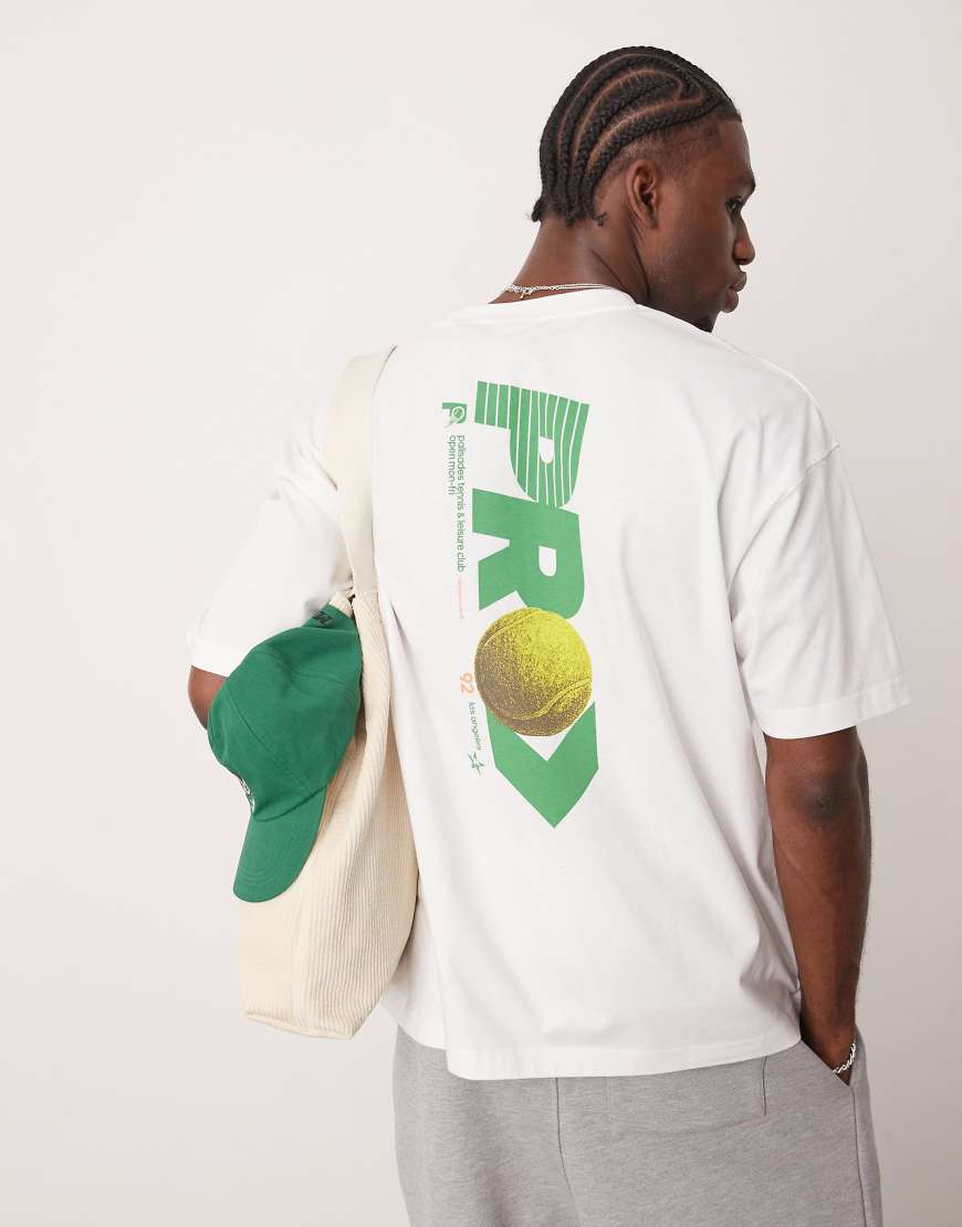 ASOS DESIGN - Oversize-T-Shirt in Weiß mit Sport-Print ASOS DESIGN - Oversize-T-Shirt in Weiß mit Sport-Print von ASOS DESIGN