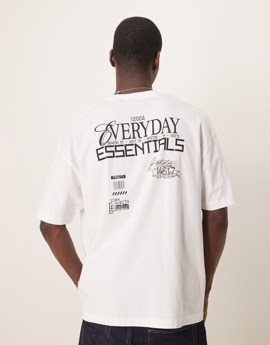 ASOS DESIGN - Oversize-T-Shirt in Weiß mit Text-Grafikprint ASOS DESIGN - Oversize-T-Shirt in Weiß mit Text-Grafikprint von ASOS DESIGN