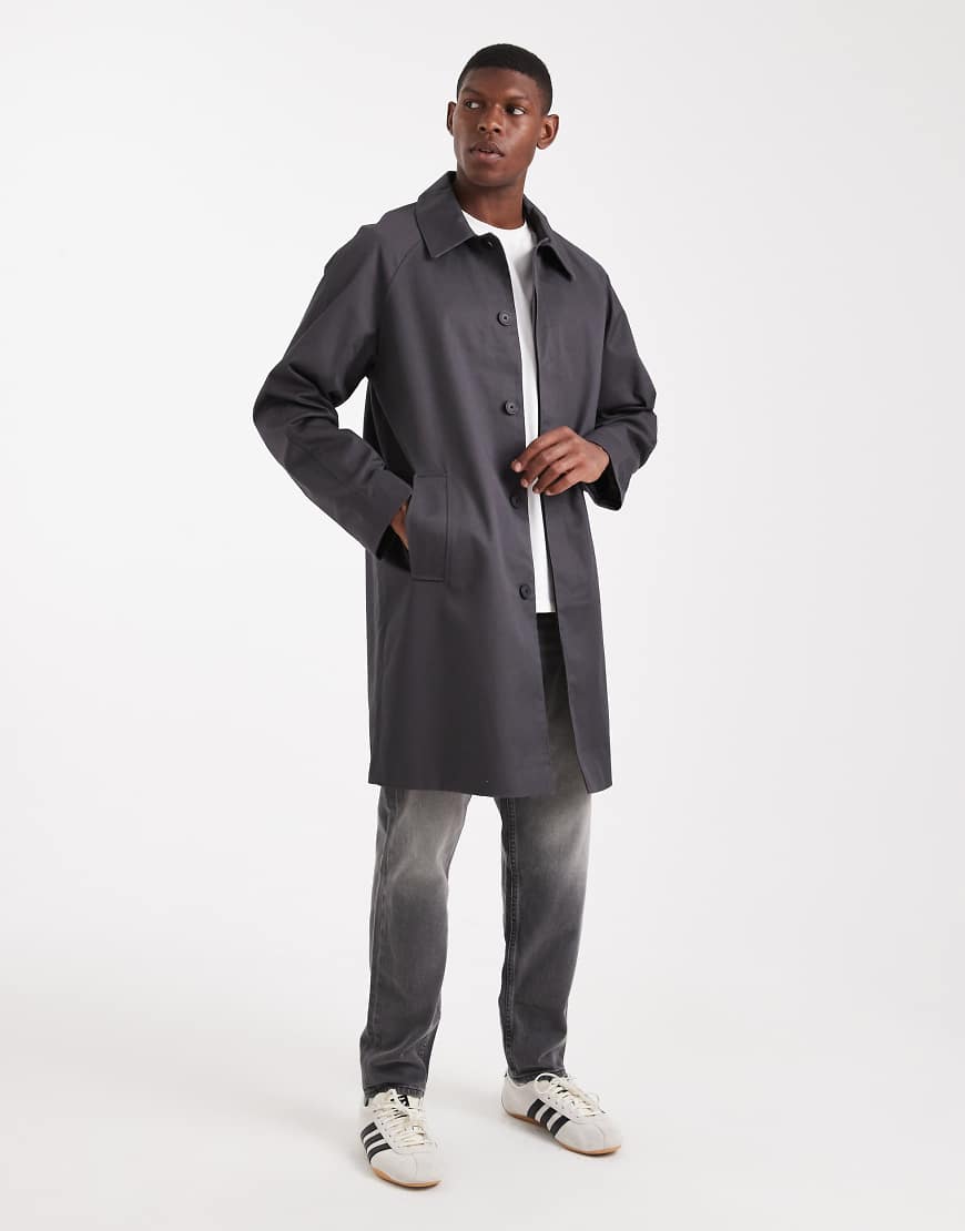 ASOS DESIGN - Oversize-Trenchcoat in Anthrazit-Grau von ASOS DESIGN