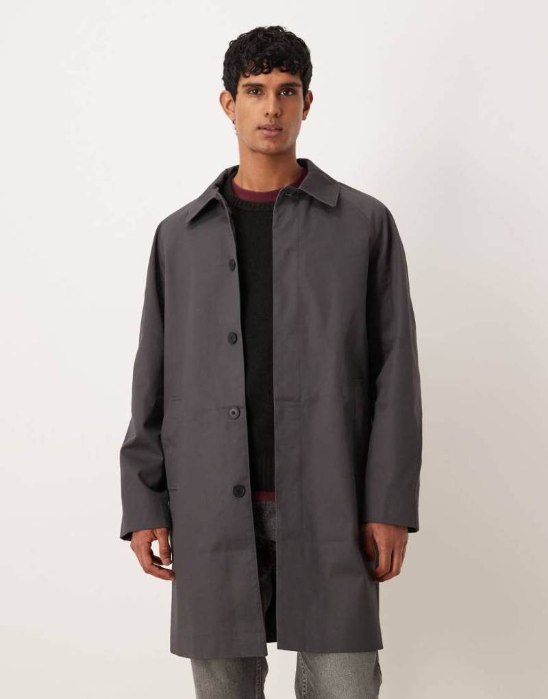ASOS DESIGN - Oversize-Trenchcoat in Anthrazit-Grau von ASOS DESIGN