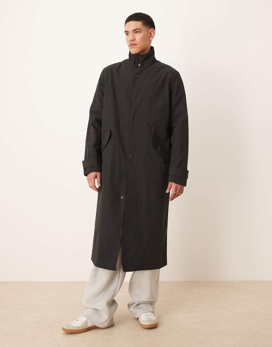 ASOS DESIGN - Oversize-Trenchcoat in Schwarz von ASOS DESIGN