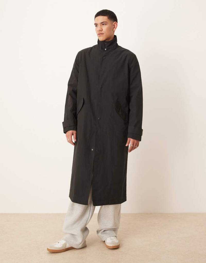 ASOS DESIGN - Oversize-Trenchcoat in Schwarz von ASOS DESIGN