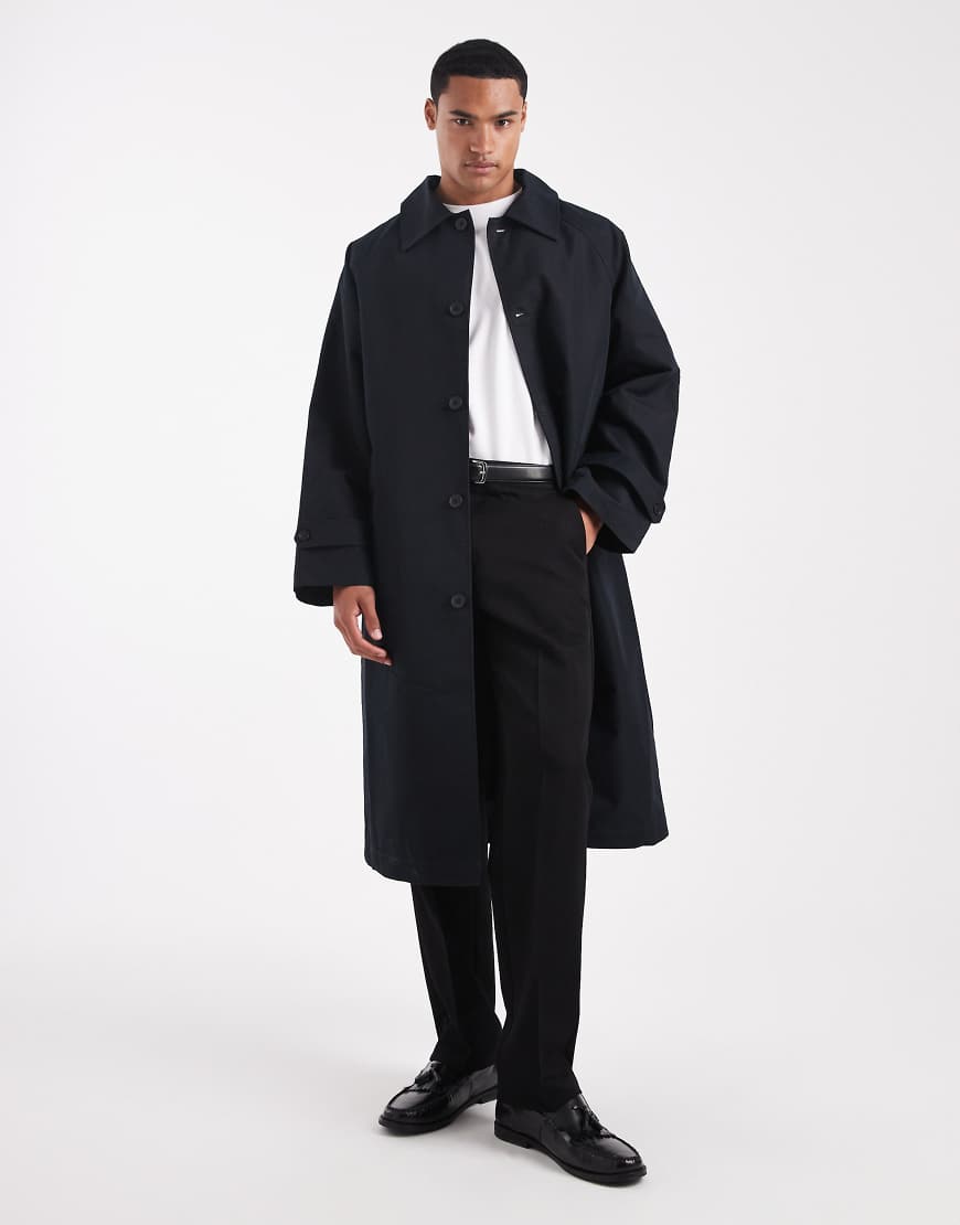 ASOS DESIGN - Oversize-Trenchcoat in Schwarz von ASOS DESIGN