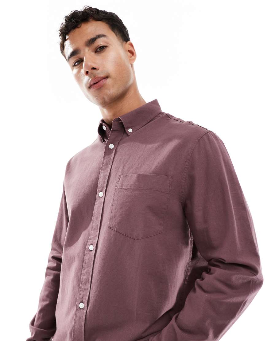 ASOS DESIGN - Oxford-Hemd in Braun mit regulärer Passform ASOS DESIGN - Oxford-Hemd in Braun mit regulärer Passform von ASOS DESIGN