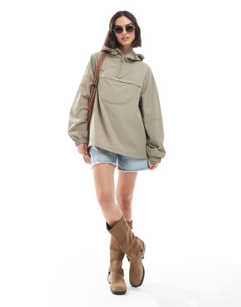 ASOS DESIGN - Pac-a-Mac - Regenjacke in Salbeigrün-Bunt von ASOS DESIGN