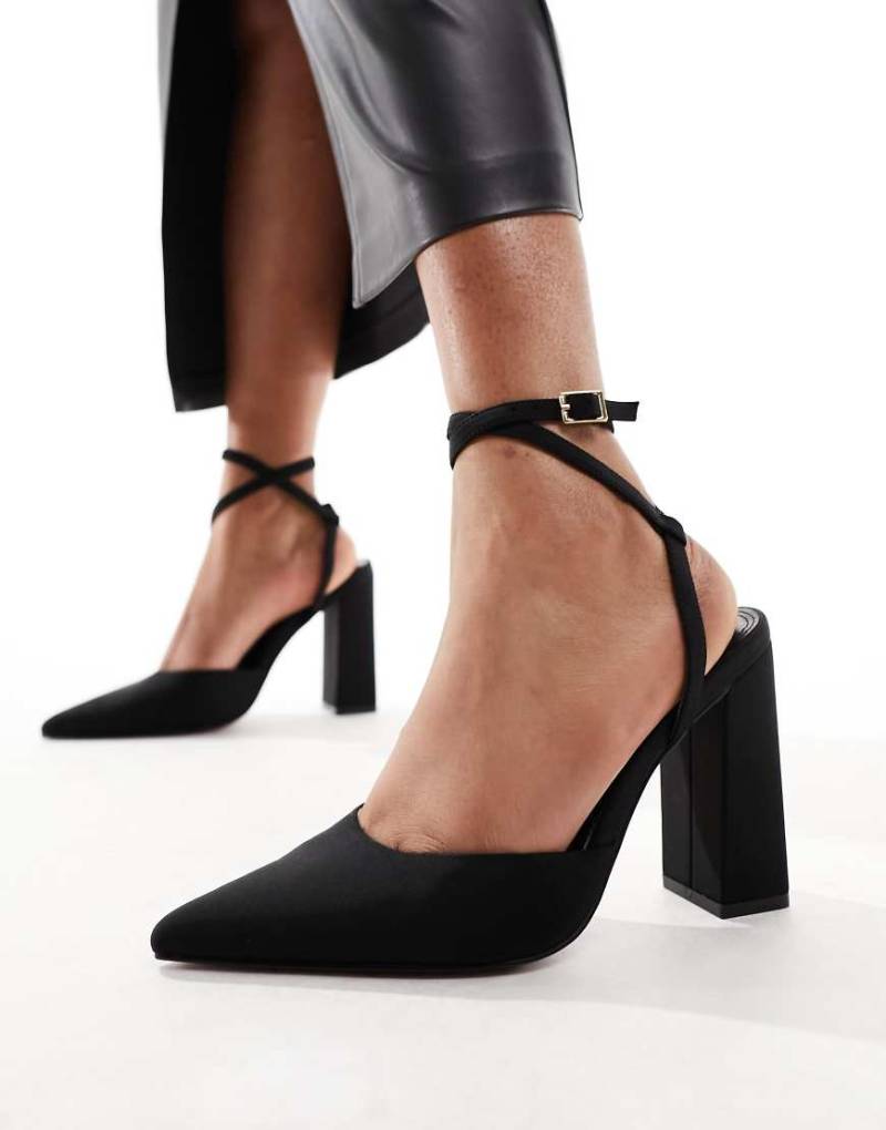 ASOS DESIGN - Paige - Schuhe mit hohen Blockabsätzen in Schwarz von ASOS DESIGN