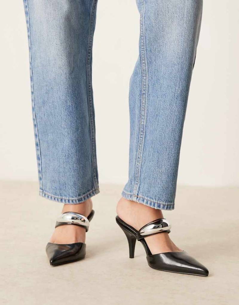 ASOS DESIGN - Payback - Mules in Schwarz mit hohem Absatz von ASOS DESIGN