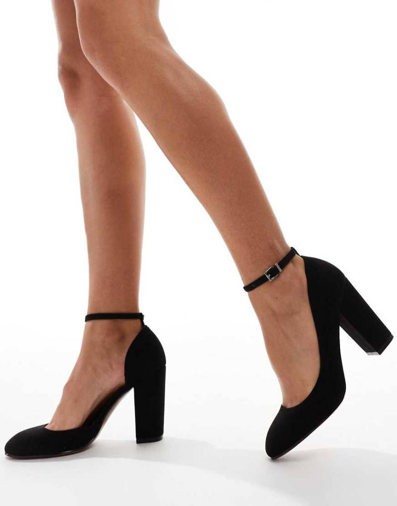 ASOS DESIGN - Pebble - Schuhe in Schwarz mit hohem Blockabsatz von ASOS DESIGN