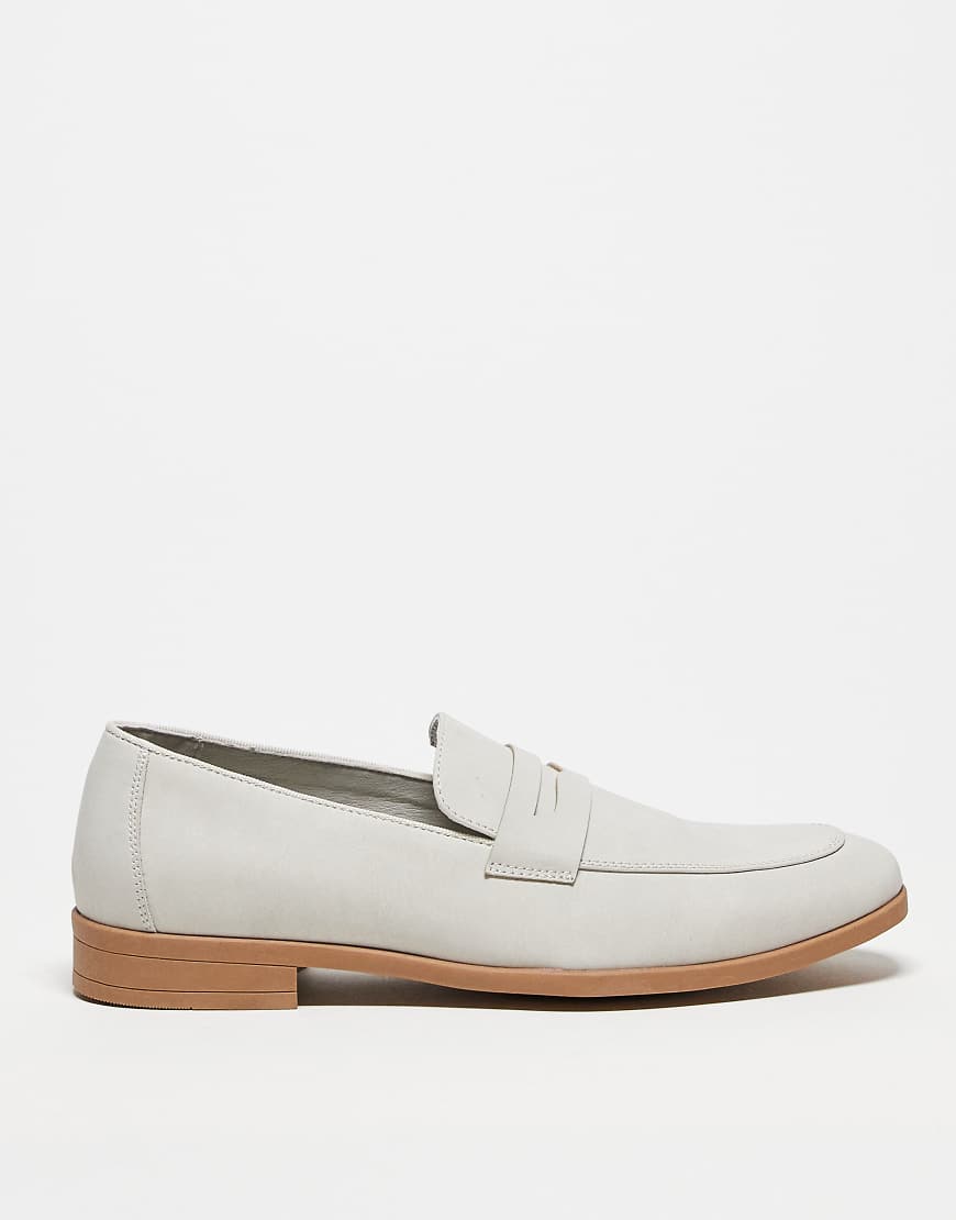 ASOS DESIGN - Penny-Loafer in Hellgrau von ASOS DESIGN