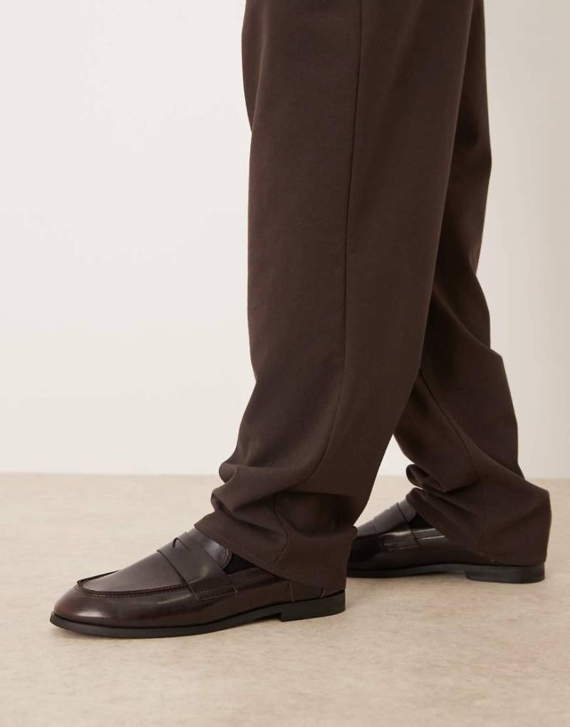 ASOS DESIGN - Penny-Loafer in Braun von ASOS DESIGN