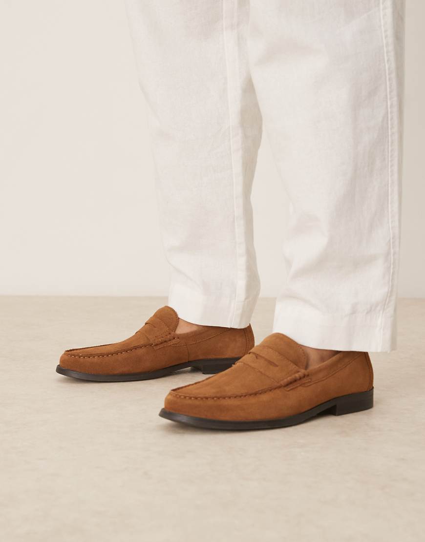 ASOS DESIGN - Penny-Loafer in Hellbraun aus Wildleder ASOS DESIGN - Penny-Loafer in Hellbraun aus Wildleder von ASOS DESIGN