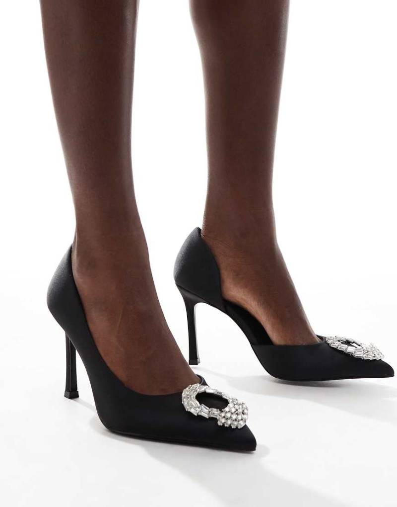 ASOS DESIGN - Pixie - Verzierte Schuhe in Schwarz mit hohem Absatz von ASOS DESIGN