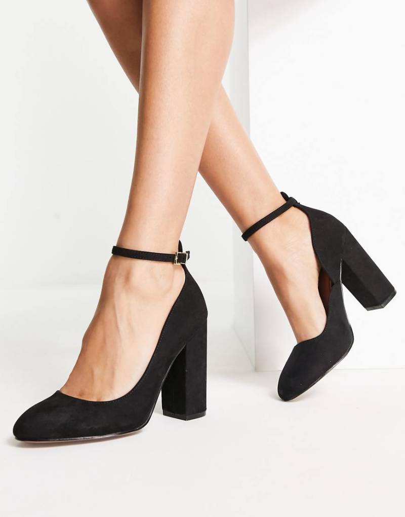 ASOS DESIGN - Placid - Schuhe mit hohen Blockabsätzen in Schwarz von ASOS DESIGN