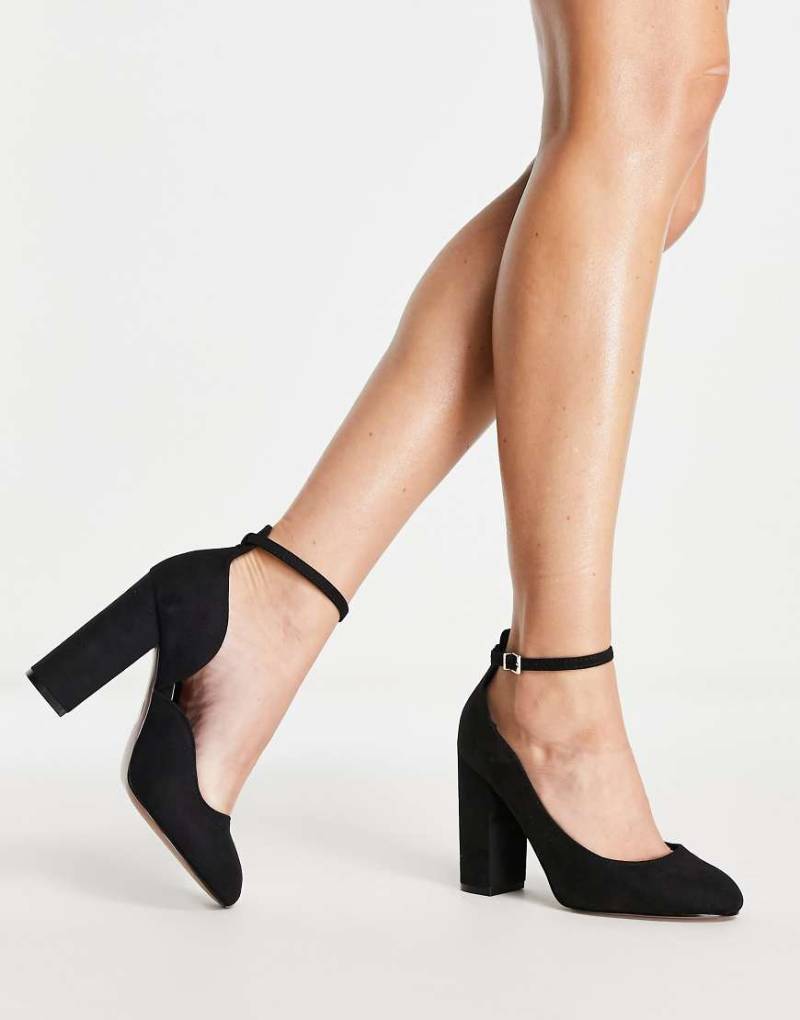ASOS DESIGN - Placid - Schuhe mit hohen Blockabsätzen in Schwarz von ASOS DESIGN