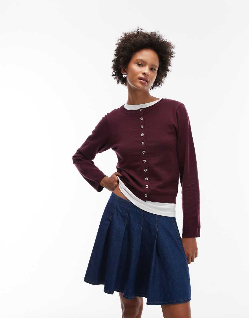 ASOS DESIGN - Plissierter Mini-Jeansrock in Indigoblau von ASOS DESIGN