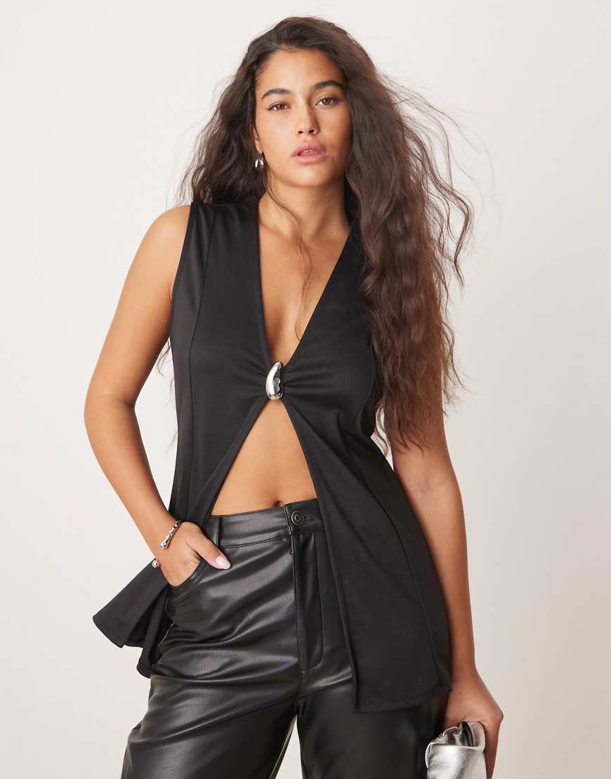 ASOS DESIGN - Ponte - Weste in Schwarz ASOS DESIGN - Ponte - Weste in Schwarz von ASOS DESIGN