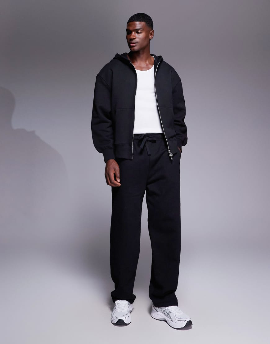 ASOS DESIGN - Premium - Schwere Jogginghose in Schwarz mit geradem Schnitt, 400 g/m² ASOS DESIGN - Premium - Schwere Jogginghose in Schwarz mit geradem Schnitt, 400 g/m² von ASOS DESIGN
