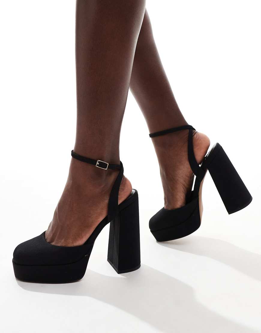 ASOS DESIGN - Pressure - Plateau-Schuhe in Schwarz mit hohem Absatz von ASOS DESIGN