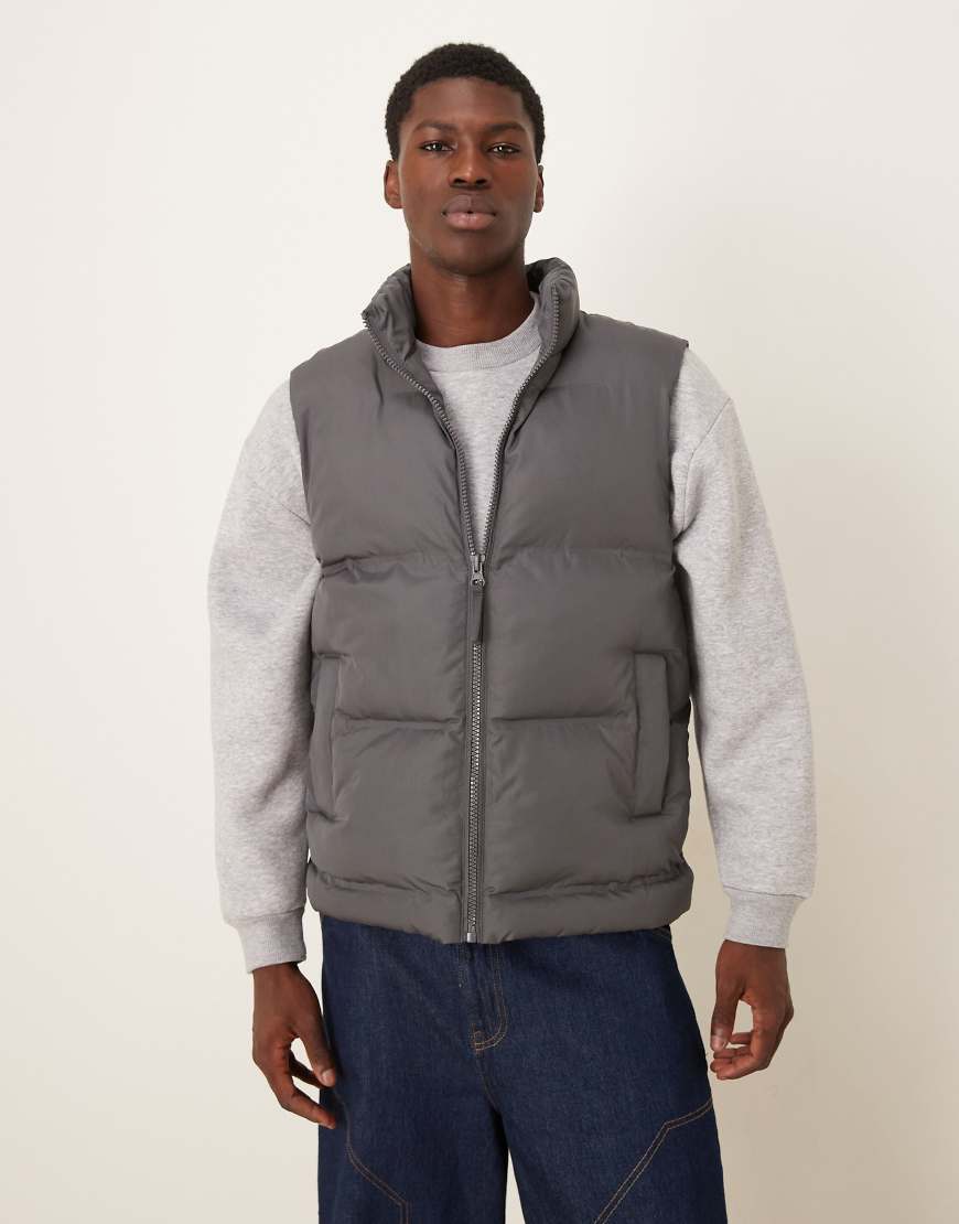 ASOS DESIGN - Puffer-Jacke in Grau ASOS DESIGN - Puffer-Jacke in Grau von ASOS DESIGN