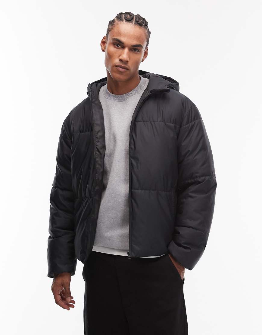 ASOS DESIGN - Pufferjacke aus peakMAX-Material in Schwarz von ASOS DESIGN