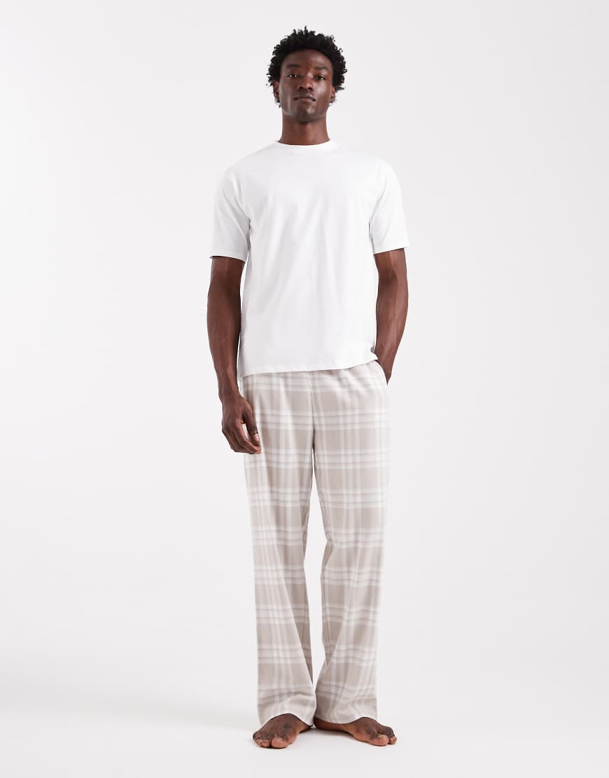 ASOS DESIGN - Pyjama in Beige-Neutral von ASOS DESIGN