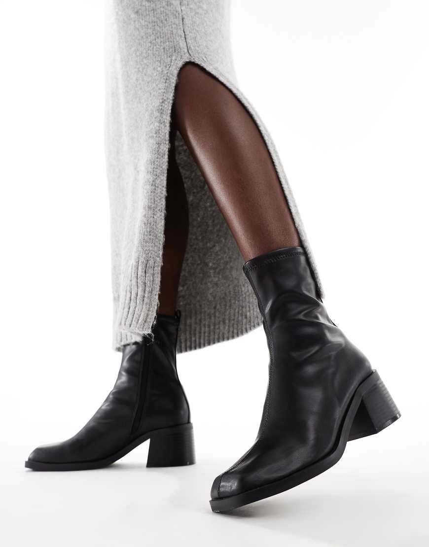 ASOS DESIGN - Ranger - Elegante Stiefel in Schwarz mit mittelhohem Absatz von ASOS DESIGN