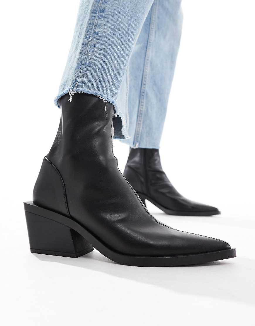 ASOS DESIGN - Refresh - Stiefel in Schwarz im Western-Stil von ASOS DESIGN