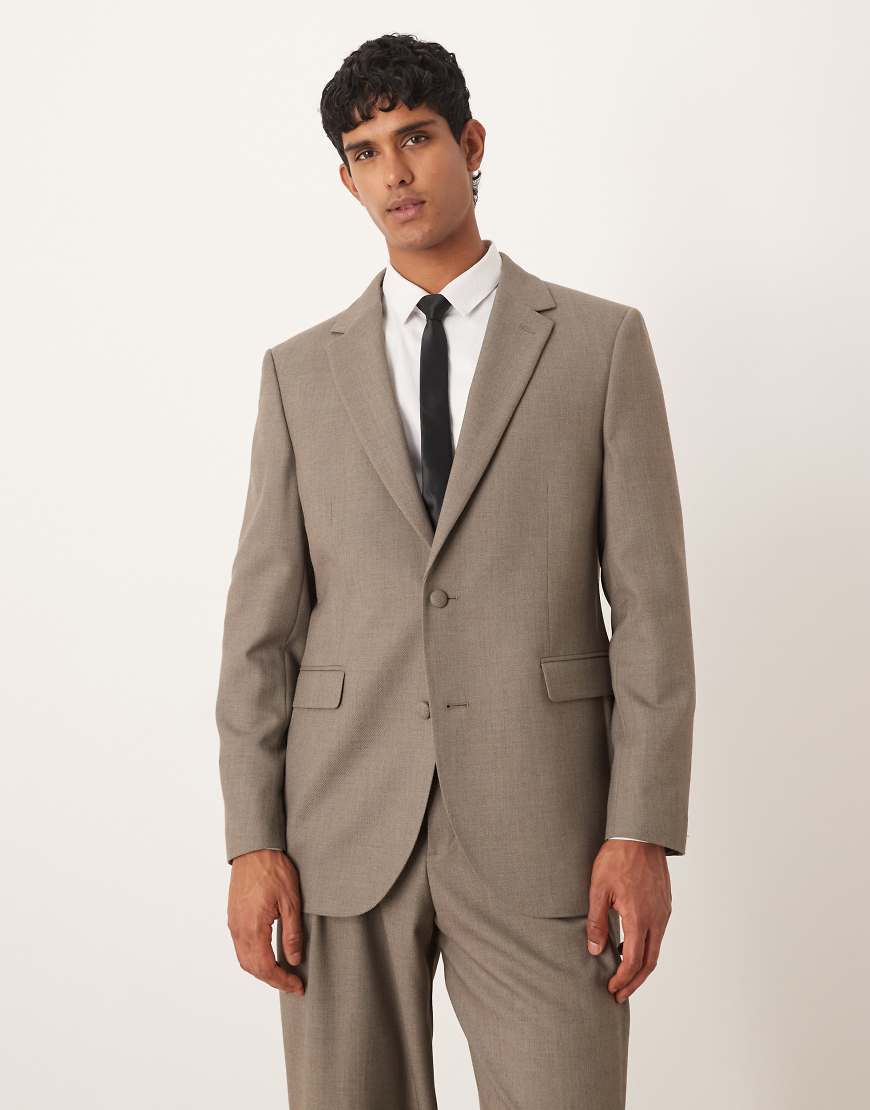 ASOS DESIGN - Regular-Fit-Anzugjacke aus Twill in Grün von ASOS DESIGN