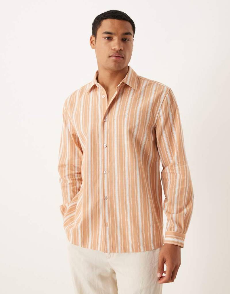 ASOS DESIGN - Regular-Fit-Hemd in orange gestreift-Neutral ASOS DESIGN - Regular-Fit-Hemd in orange gestreift-Neutral von ASOS DESIGN
