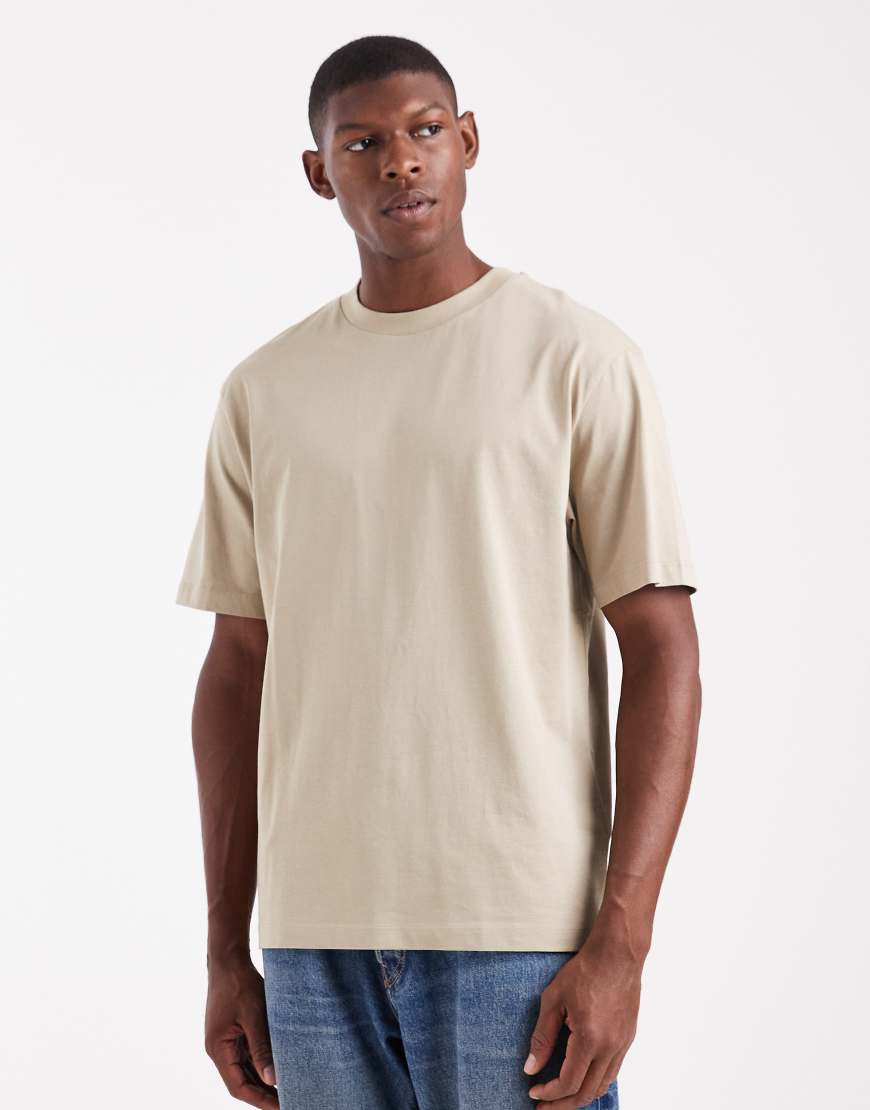 ASOS DESIGN - Relaxed Fit Basic-T-Shirt in Steinbeige-Neutral von ASOS DESIGN