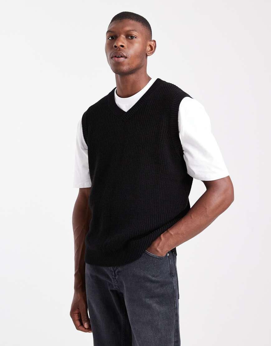 ASOS DESIGN - Relaxed-Fit-Strickpullunder in Schwarz ASOS DESIGN - Relaxed-Fit-Strickpullunder in Schwarz von ASOS DESIGN