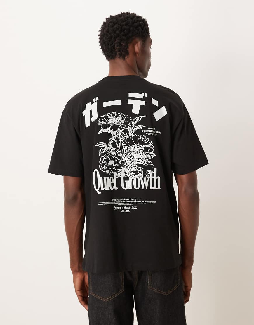 ASOS DESIGN - Relaxed-Fit-T-Shirt in Schwarz mit Souvenir-Print von ASOS DESIGN