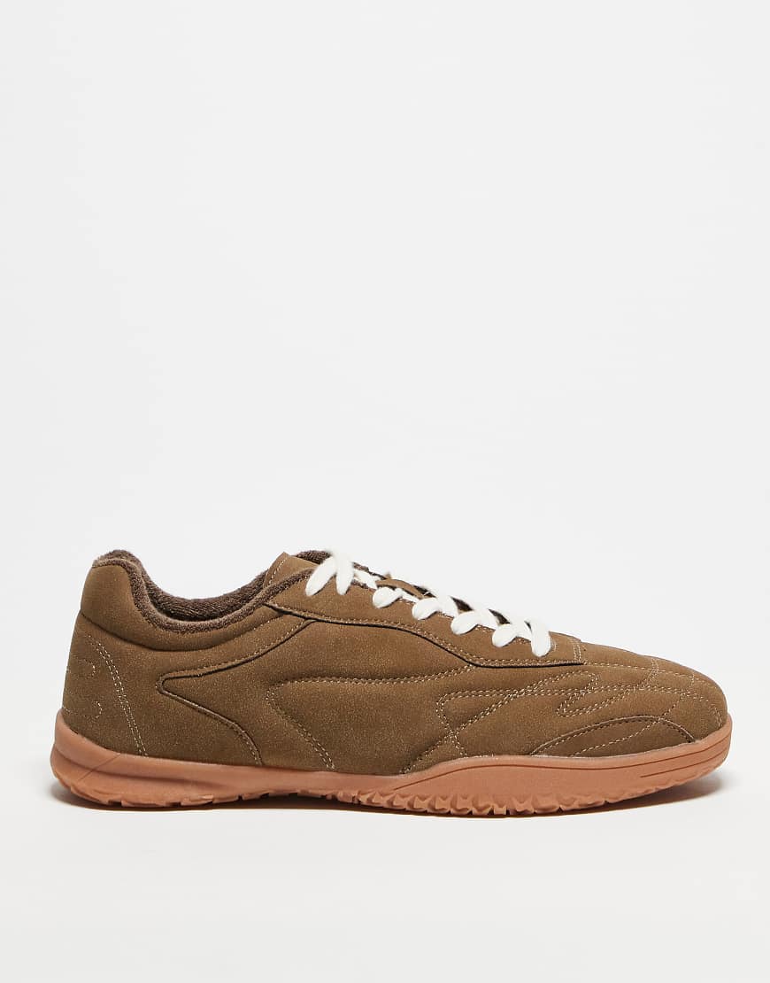 ASOS DESIGN - Retro-Sneaker in Braun mit Gummisohle-Neutral ASOS DESIGN - Retro-Sneaker in Braun mit Gummisohle-Neutral von ASOS DESIGN
