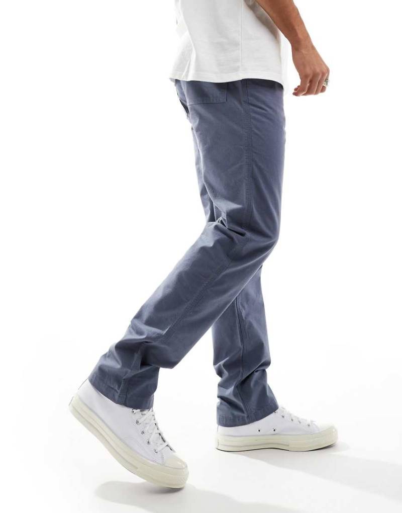 ASOS DESIGN - Ripstop-Hose in Blau mit geradem Schnitt von ASOS DESIGN