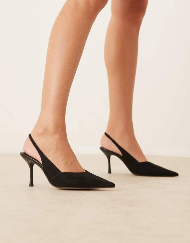 ASOS DESIGN - Sabrina - Schuhe in Schwarz mit Stilettoabsatz und Fersenriemchen von ASOS DESIGN