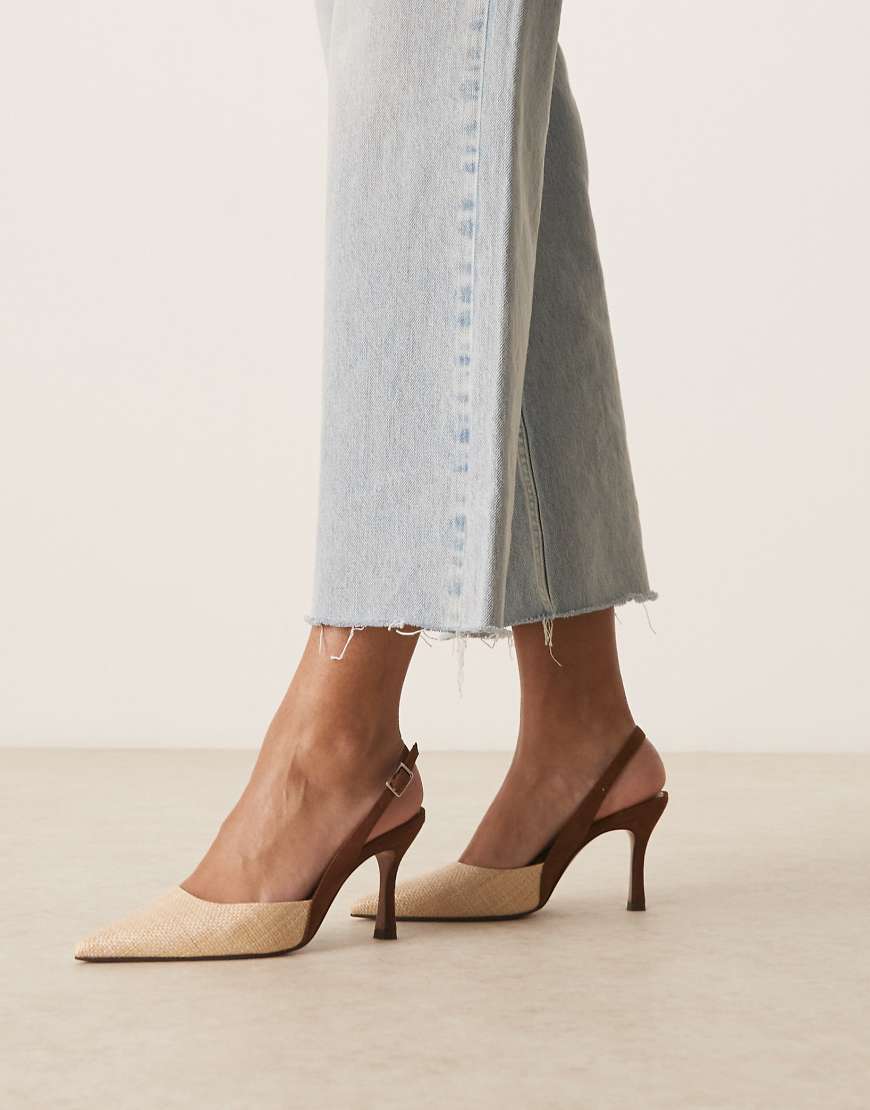 ASOS DESIGN - Samber 2 - Stilettos in Natur und Schokobraun mit Fersenriemchen-Bunt ASOS DESIGN - Samber 2 - Stilettos in Natur und Schokobraun mit Fersenriemchen-Bunt von ASOS DESIGN