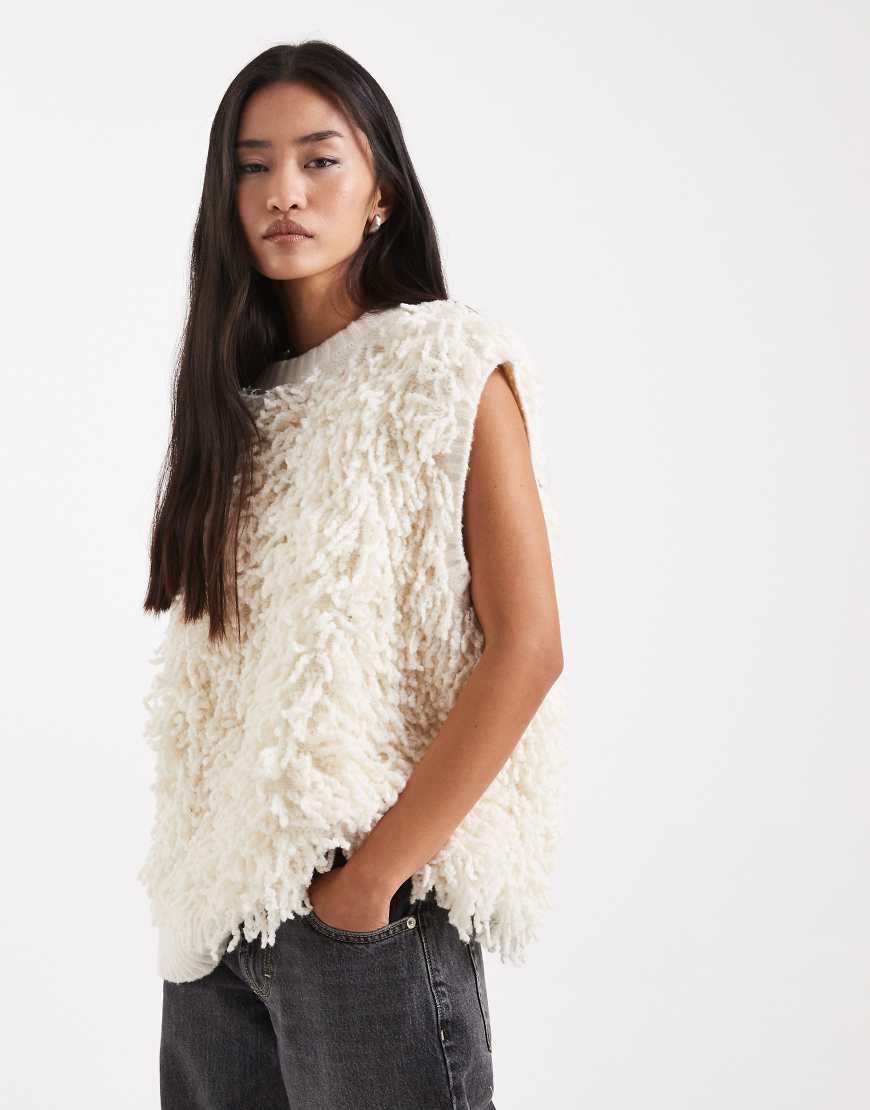 ASOS DESIGN - Schlaufen-Tanktop in Cremeweiß von ASOS DESIGN