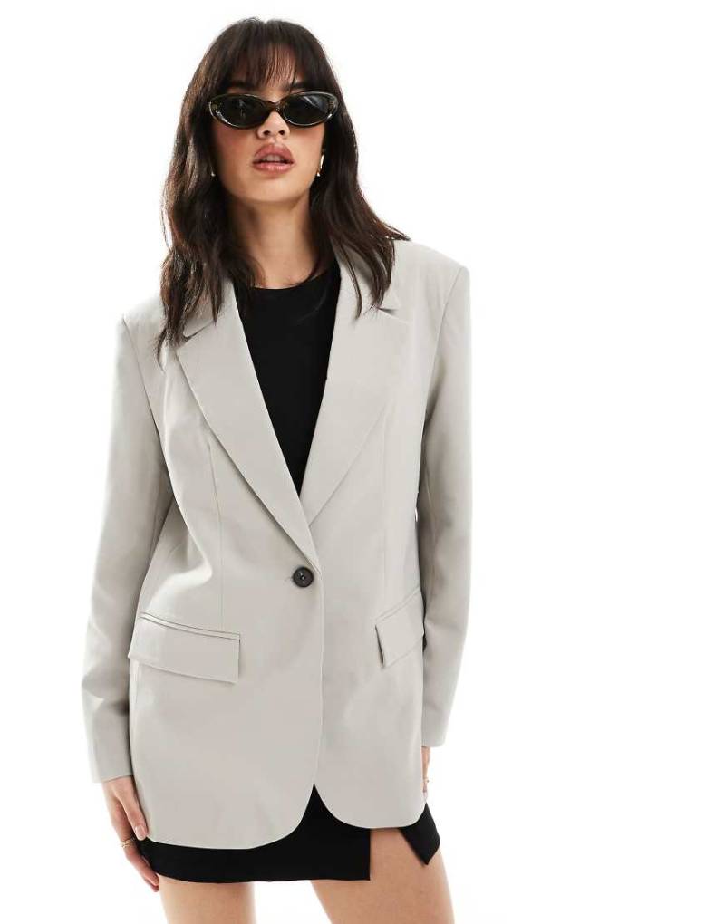 ASOS DESIGN - Schlichter, eleganter Blazer in Grau von ASOS DESIGN