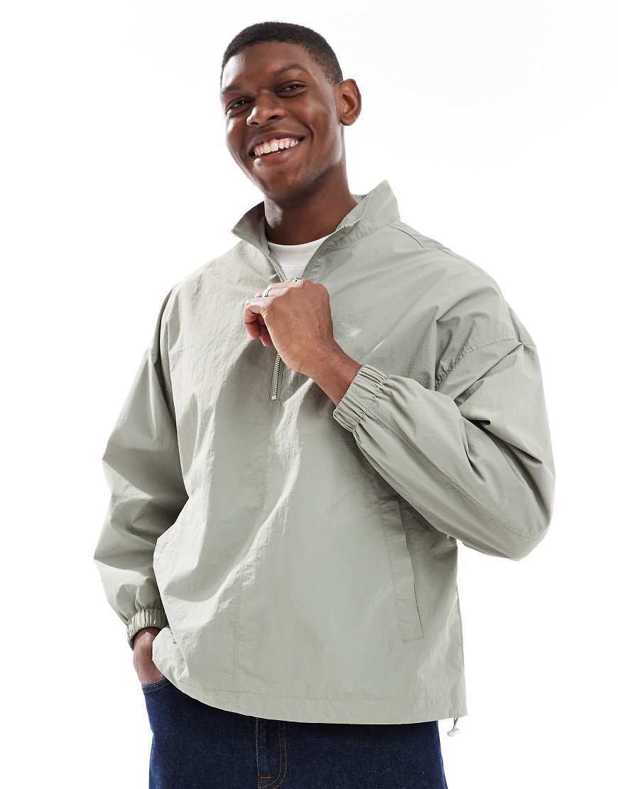 ASOS DESIGN - Schlupf-Trainingsjacke aus Ripstop in Grün von ASOS DESIGN