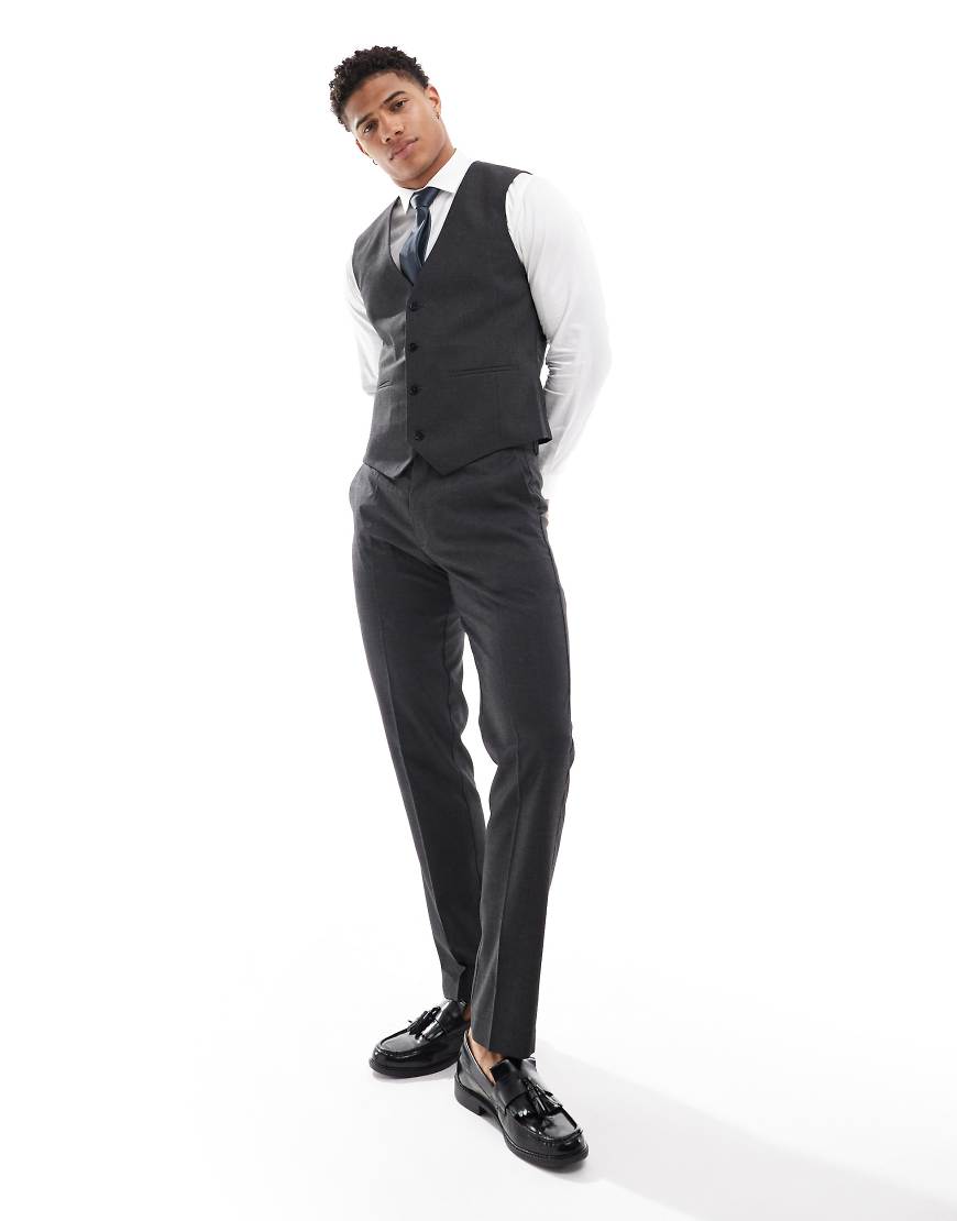 ASOS DESIGN - Schmal geschnittene Anzughose in Anthrazit-Grau von ASOS DESIGN