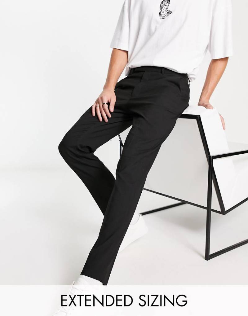 ASOS DESIGN - Schmal geschnittene Anzughose in Schwarz von ASOS DESIGN