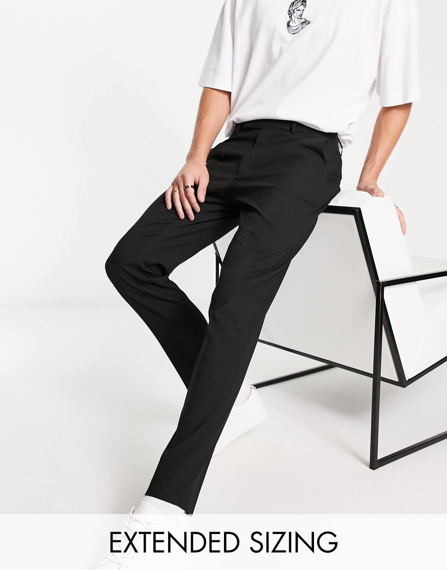 ASOS DESIGN - Schmal geschnittene Anzughose in Schwarz von ASOS DESIGN
