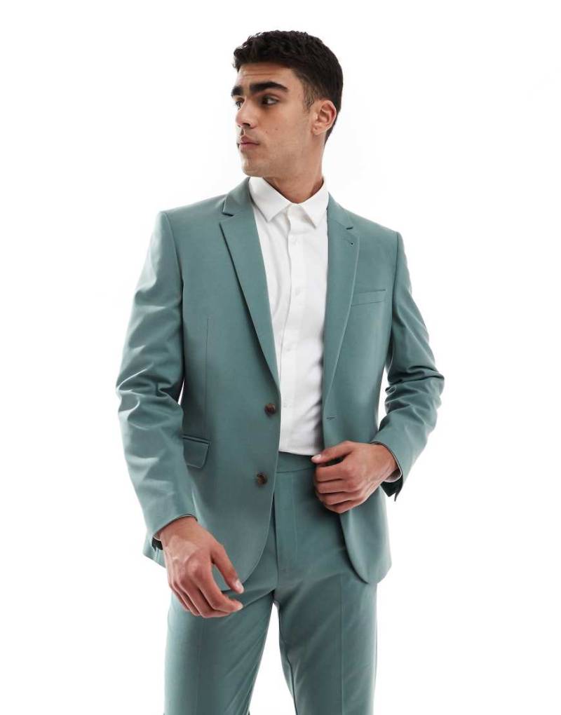 ASOS DESIGN - Schmal geschnittene Anzugjacke in Grün von ASOS DESIGN