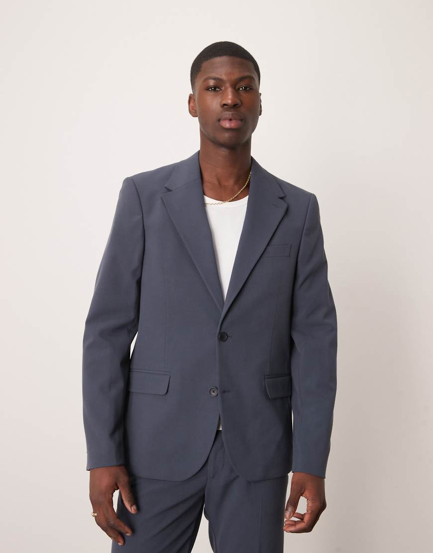 ASOS DESIGN - Schmal geschnittene Anzugjacke in Marineblau mit Vier-Wege-Stretch ASOS DESIGN - Schmal geschnittene Anzugjacke in Marineblau mit Vier-Wege-Stretch von ASOS DESIGN