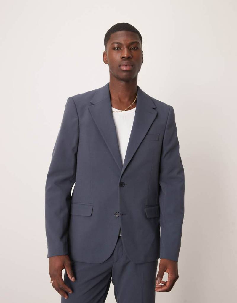ASOS DESIGN - Schmal geschnittene Anzugjacke in Marineblau mit Vier-Wege-Stretch von ASOS DESIGN