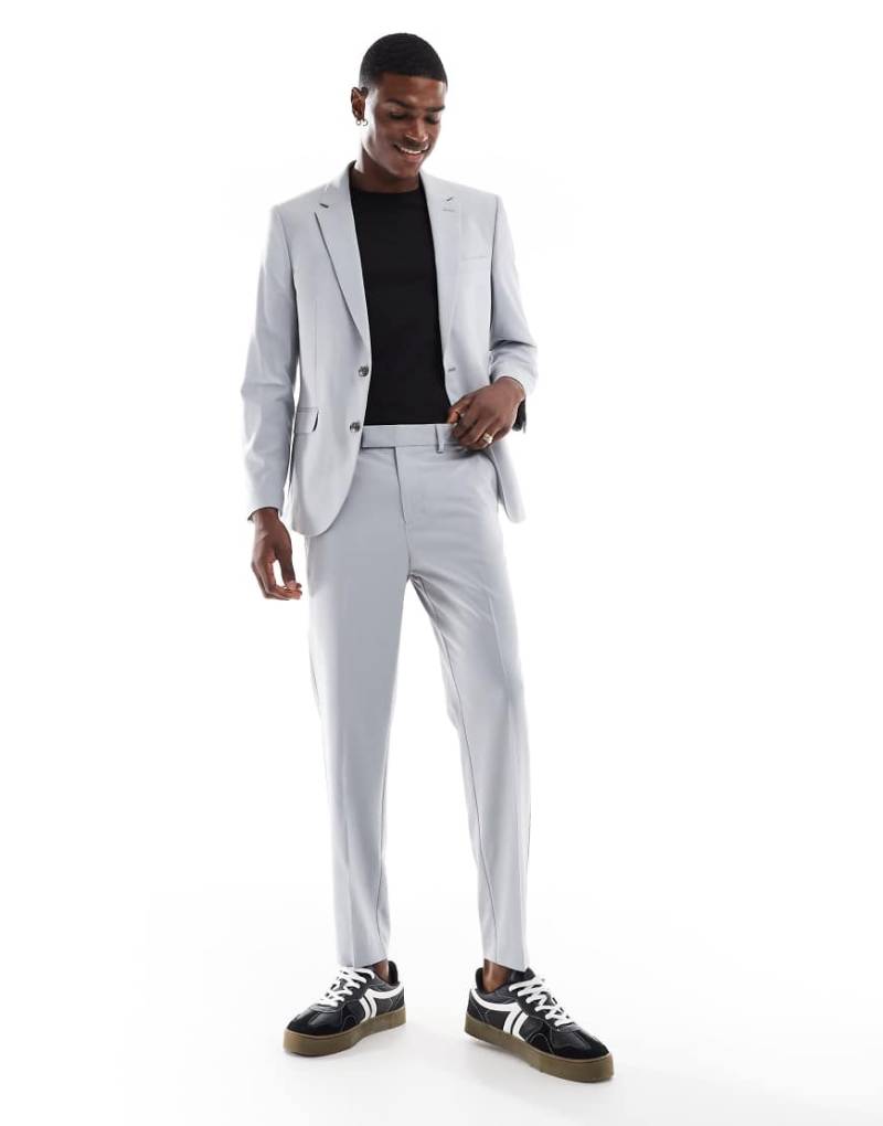 ASOS DESIGN - Schmal zulaufende Anzughose in Grau von ASOS DESIGN
