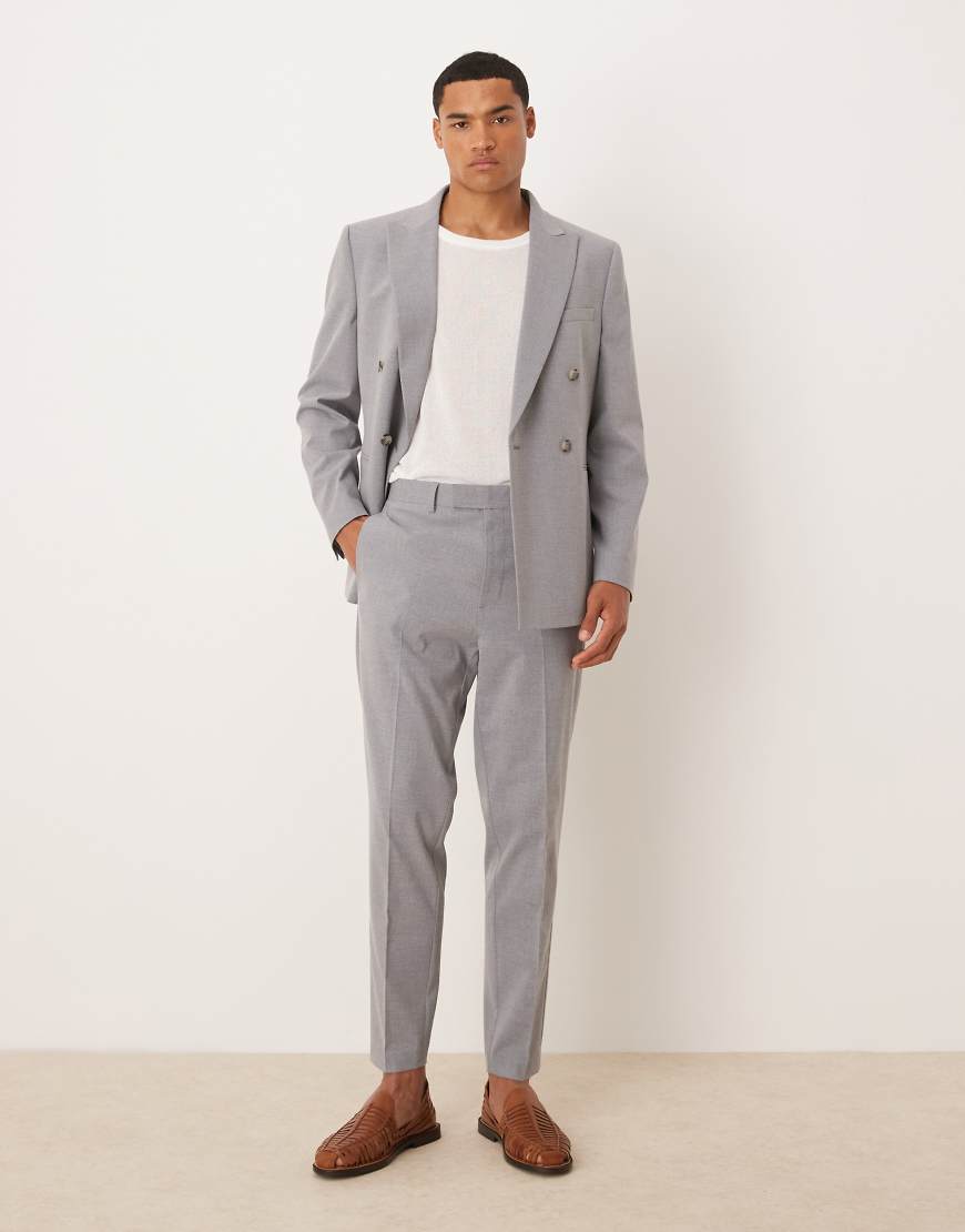 ASOS DESIGN - Schmal zulaufende Anzughose in Grau ASOS DESIGN - Schmal zulaufende Anzughose in Grau von ASOS DESIGN