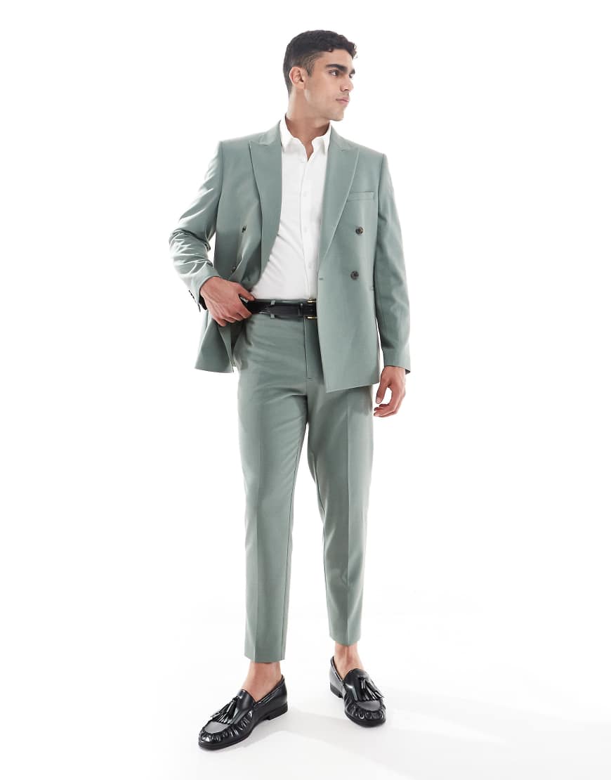 ASOS DESIGN - Schmal zulaufende Anzughose in Grün von ASOS DESIGN